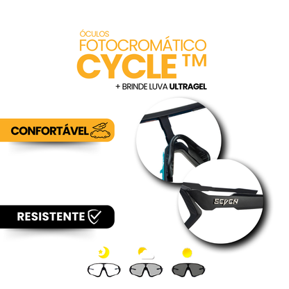 Óculos Fotocromático Cycle + BRINDE LUVA ULTRAGEL