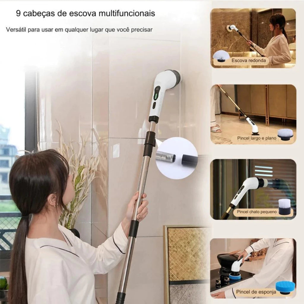 MegaClean Esfregão Elétrico 9 em 1