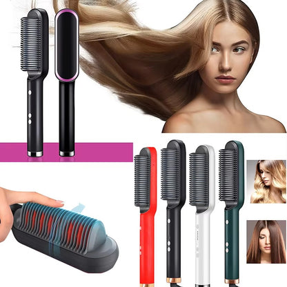 Tenha cabelos lisos & saudáveis: 2x mais rápido, 2x menos danos SLEEK PLUS | Escova Alisadora